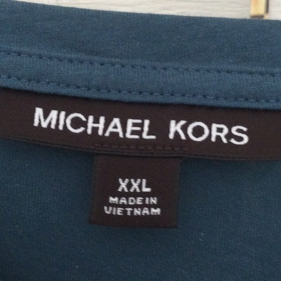 Michael Kors Mens T Shirt size XXL color Shadow Blue short sleeves.  #240 - Picture 2 of 8